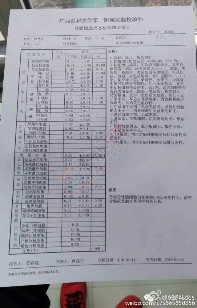 【爱心传递】恭城加会12岁男孩唐粤江患白血病，急需援助！968 / 作者:深秋的落叶 / 帖子ID:162367