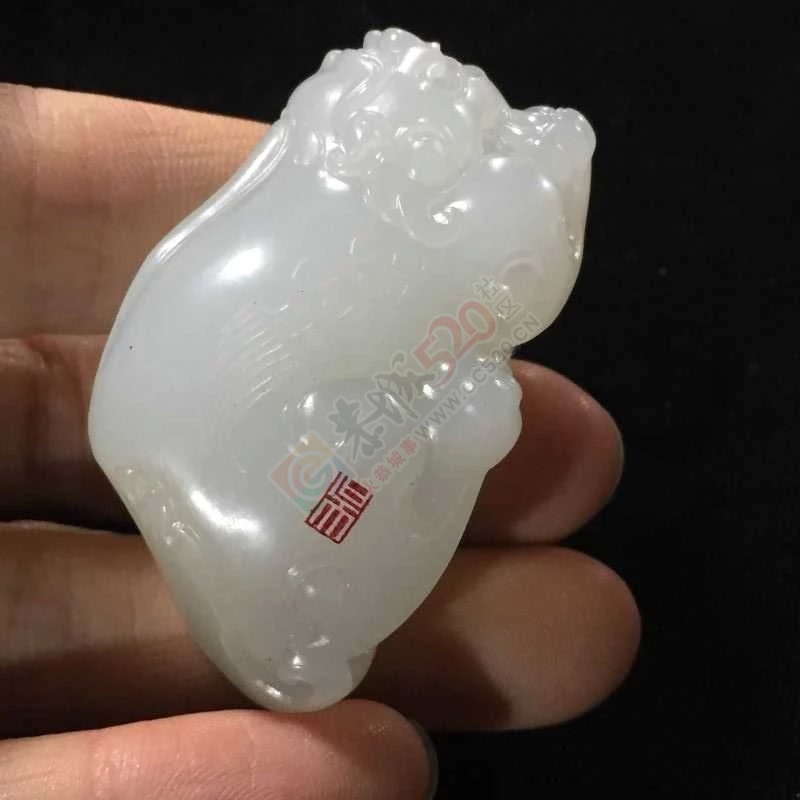 出手和田白玉籽料招财貔貅116 / 作者:发如雪 / 帖子ID:163436