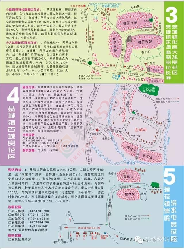 2016恭城桃花节赏花区推荐 今年桃花节免票853 / 作者:深秋的落叶 / 帖子ID:164048