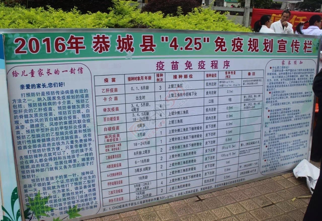 【全国预防接种日】我县开展了“信任预防接种，享受健康生活“主题宣传活动828 / 作者:今日恭城 / 帖子ID:169215