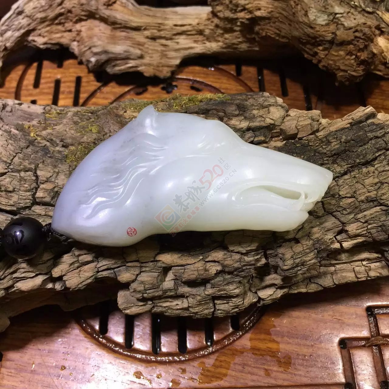 新疆和田籽料青花狼头把件755 / 作者:错了_Zfm79 / 帖子ID:169226