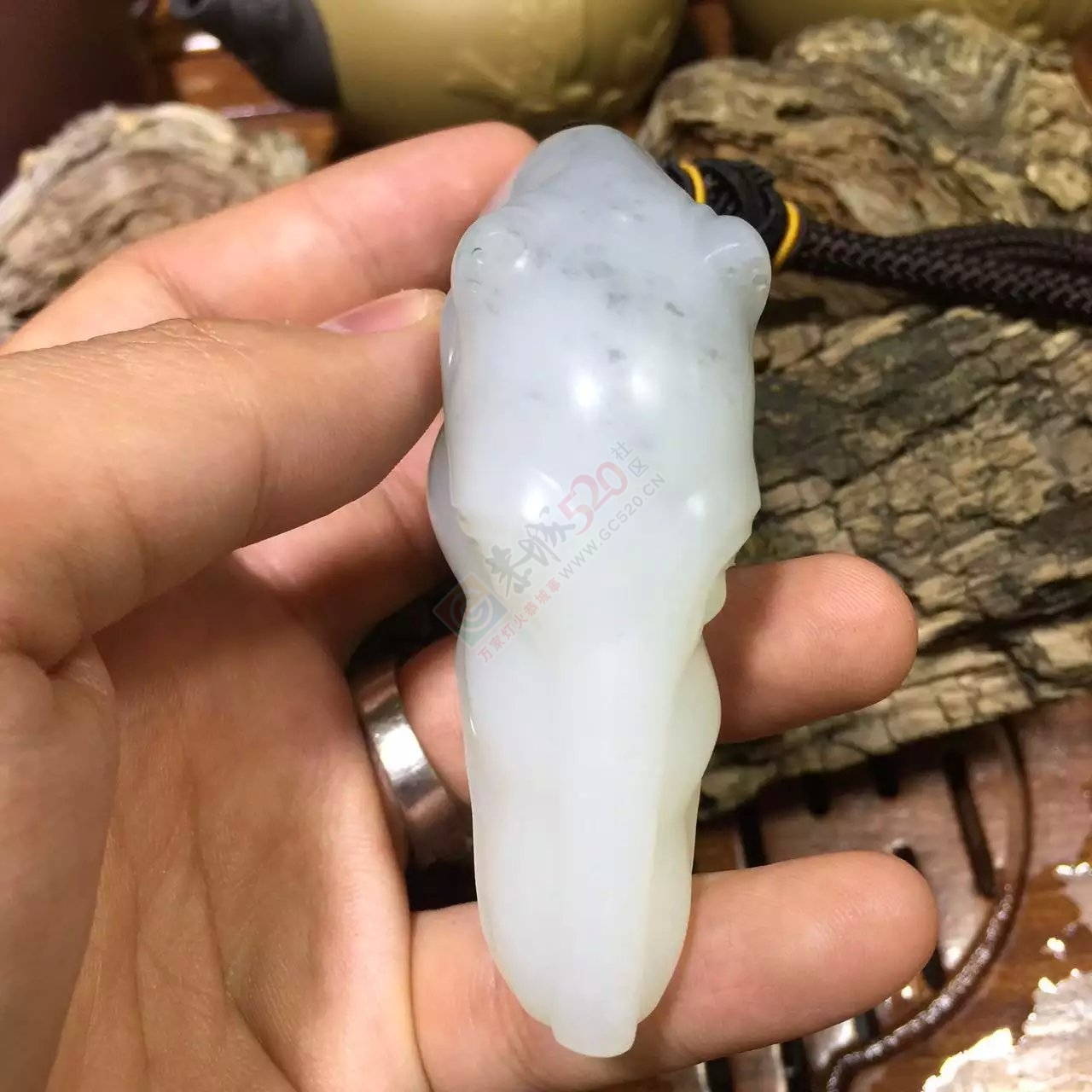 新疆和田籽料青花狼头把件16 / 作者:错了_Zfm79 / 帖子ID:169226