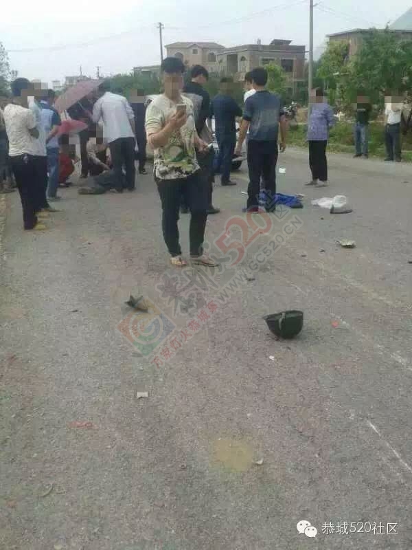 又是湘M，嘉会松林发生一起车祸，摩托车司机受重伤。835 / 作者:今日恭城 / 帖子ID:169340
