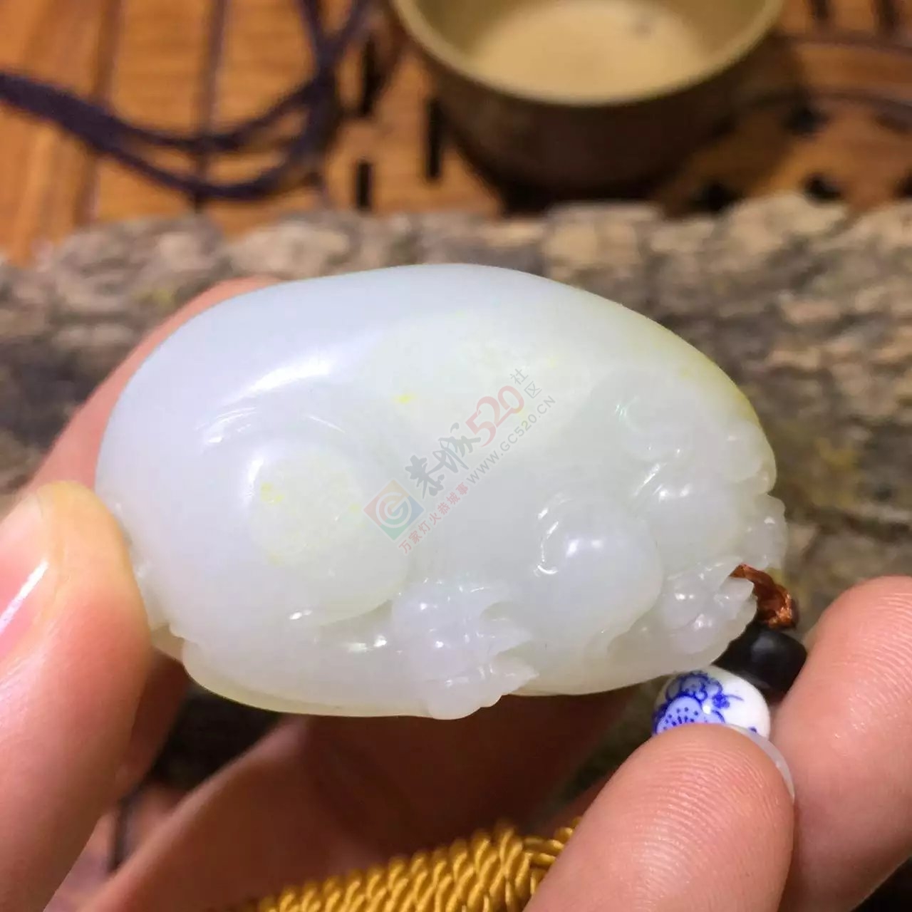 出手和田玉籽料羊脂玉貔貅578 / 作者:发如雪 / 帖子ID:172563