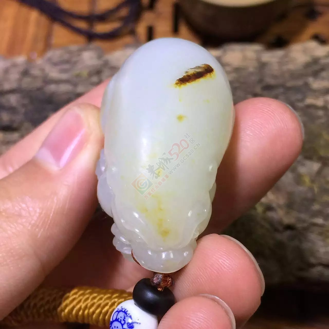 出手和田玉籽料羊脂玉貔貅483 / 作者:发如雪 / 帖子ID:172563