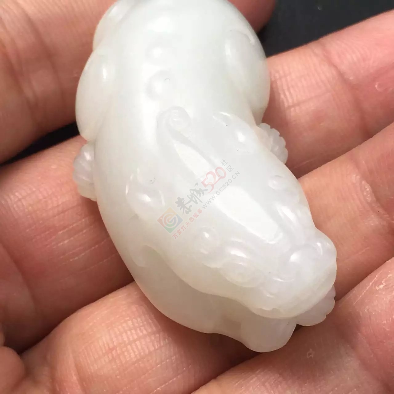 出手和田籽料羊脂玉貔貅956 / 作者:发如雪 / 帖子ID:173063