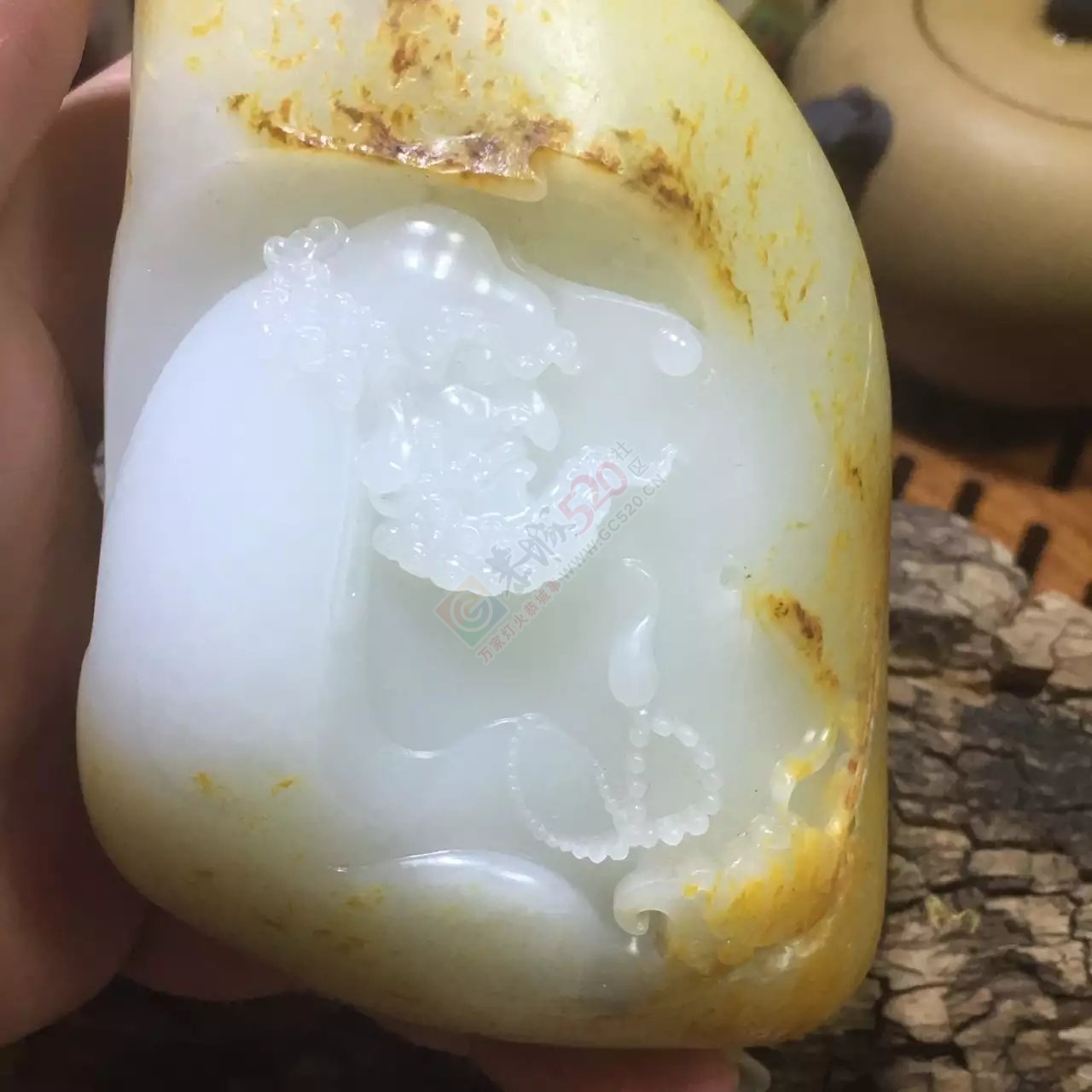 新疆和田玉洒金皮羊脂独籽达摩老祖263 / 作者:错了_Zfm79 / 帖子ID:173807
