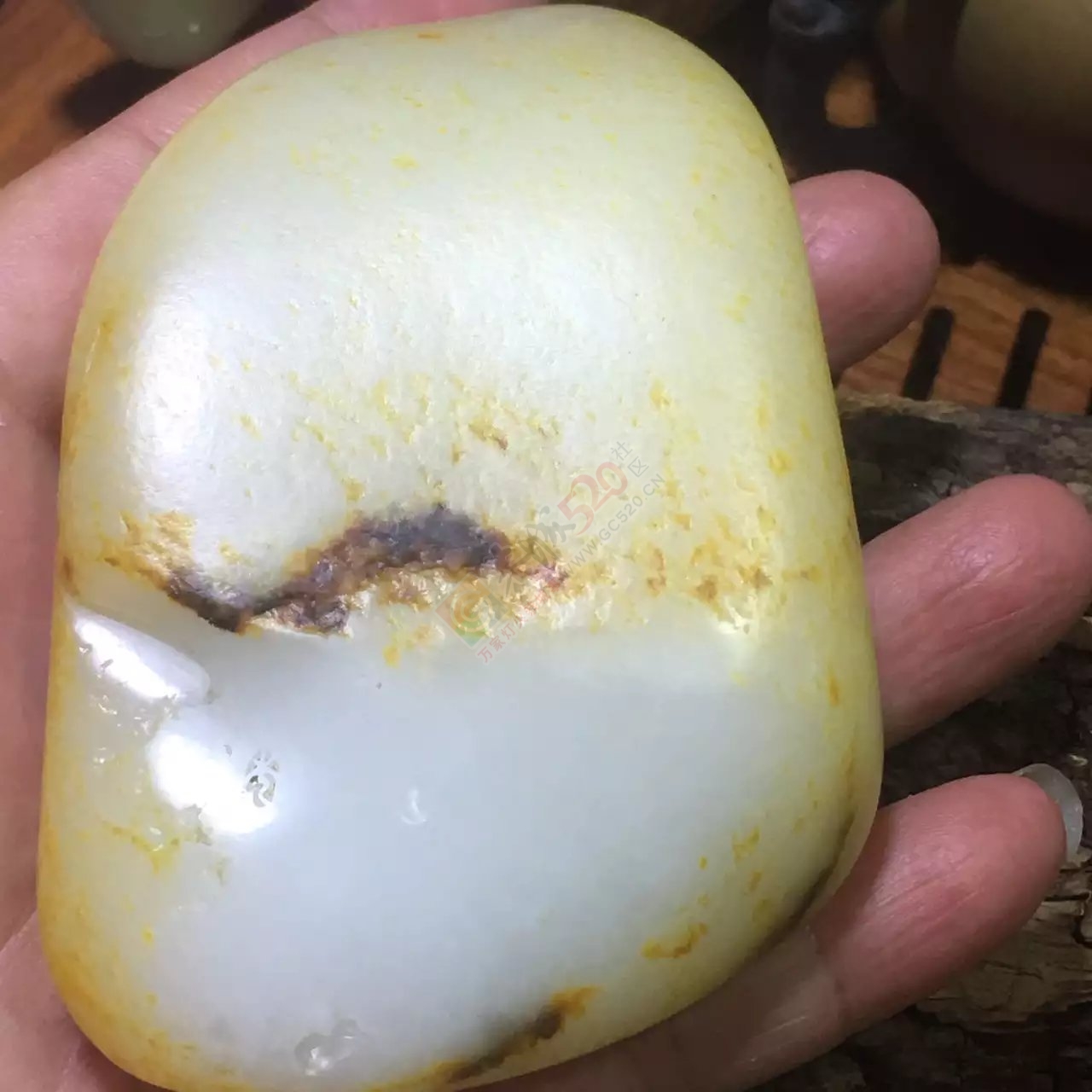 新疆和田玉洒金皮羊脂独籽达摩老祖363 / 作者:错了_Zfm79 / 帖子ID:173807
