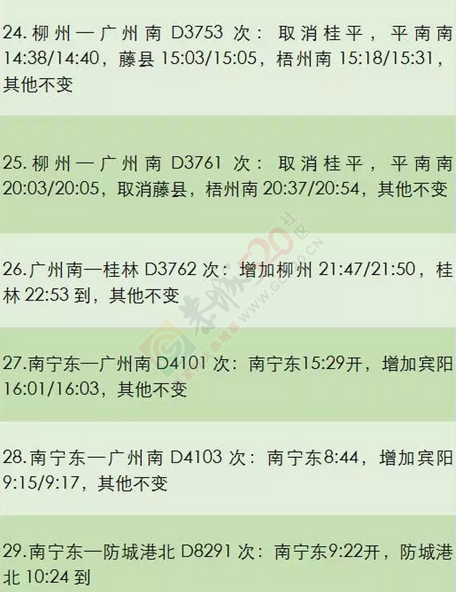悲剧了！恭城站到南宁东站将再少一趟车！24 / 作者:恭城靠大家 / 帖子ID:174477