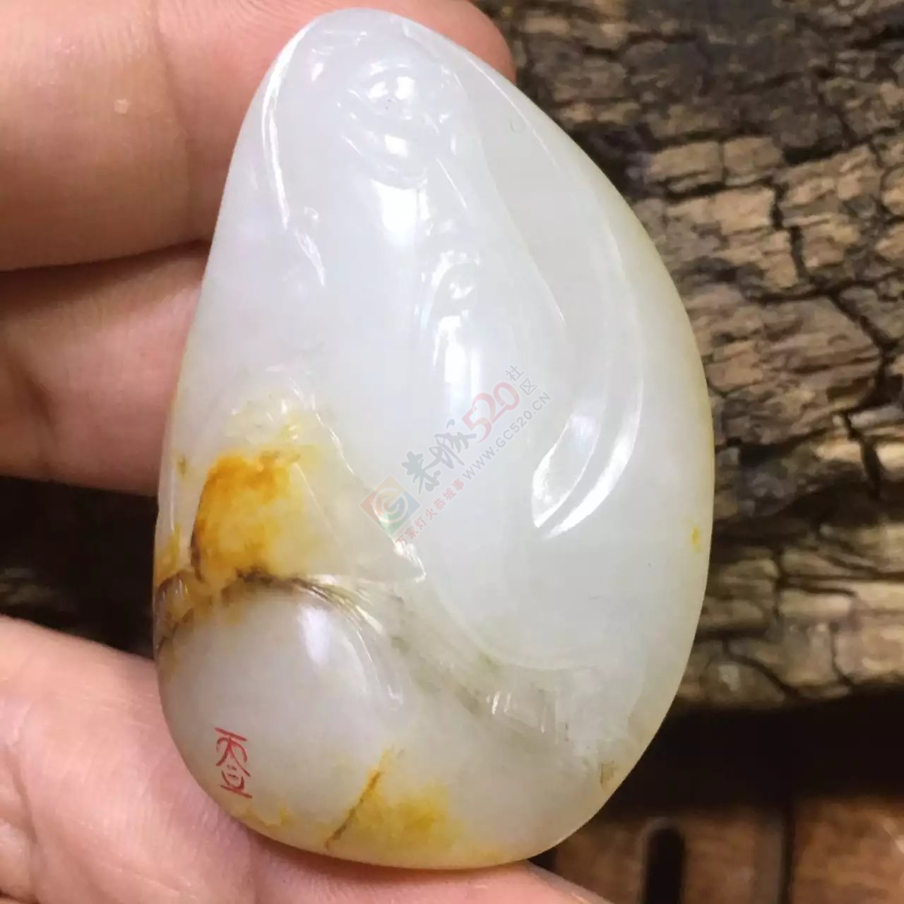 新疆和田玉籽料关公独籽一枚347 / 作者:错了_Zfm79 / 帖子ID:175106