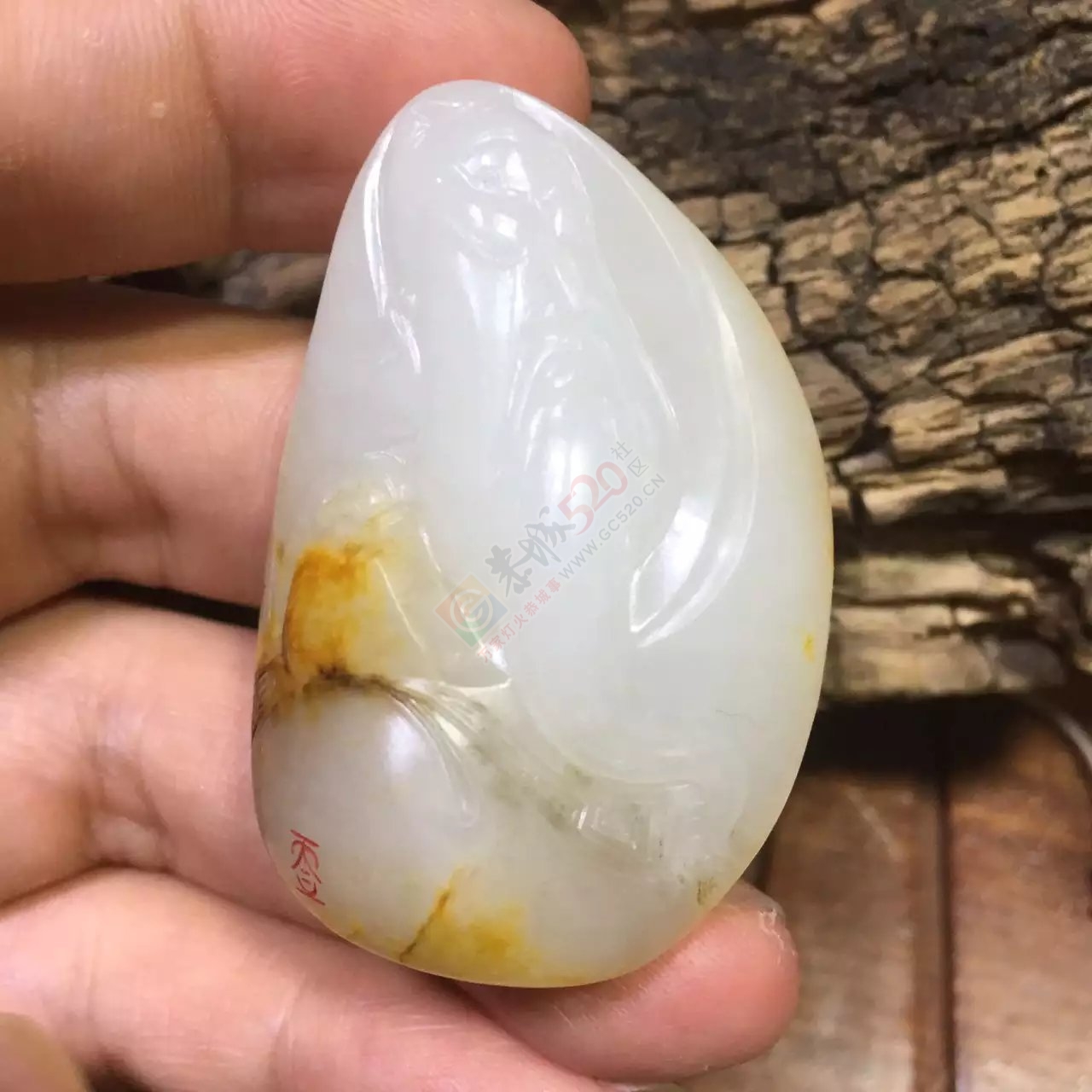 新疆和田玉籽料关公独籽一枚543 / 作者:错了_Zfm79 / 帖子ID:175128