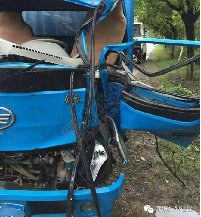 栗木六岭，货车头撞大树两败俱伤444 / 作者:婷婷妹 / 帖子ID:175317