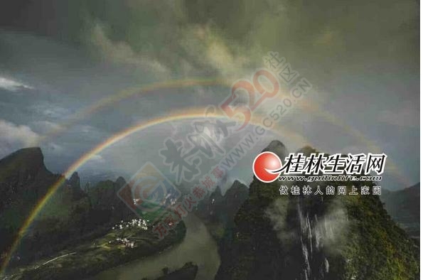 桂林漓江上出现双彩虹景观 令人叹止(图)496 / 作者:兔兔呀 / 帖子ID:175961
