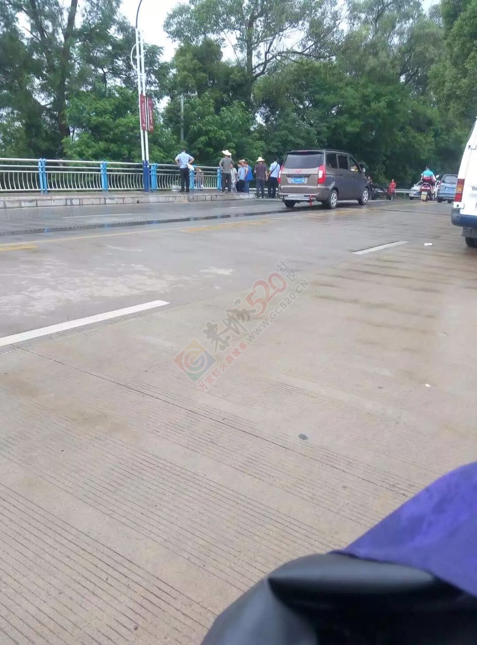 恭城茶江桥下警察押着犯罪嫌疑人指认现场690 / 作者:江贝江蓓 / 帖子ID:177277