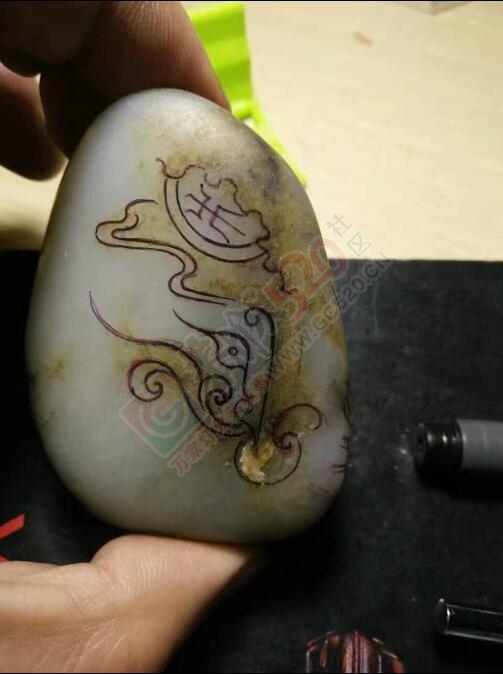 和田籽料独籽雕刻仿古貔貅把件763 / 作者:月落风 / 帖子ID:191130