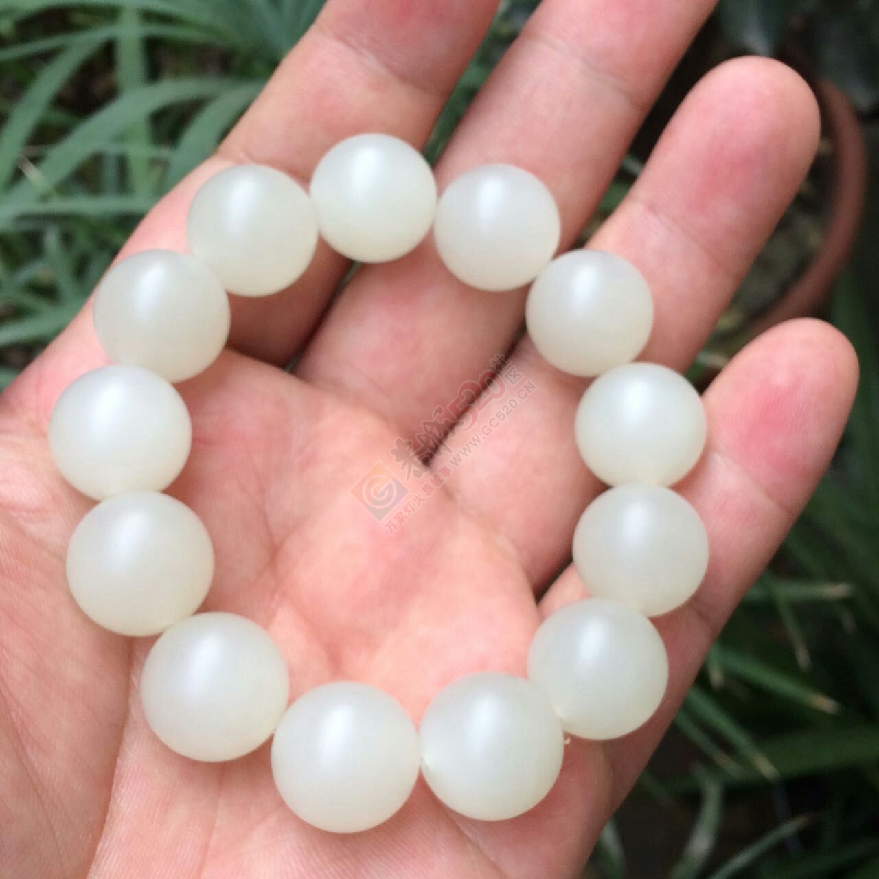 出手和田山料非常油润1.6圆珠手串972 / 作者:月落风 / 帖子ID:191241