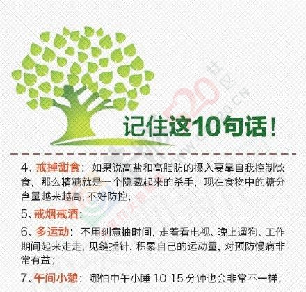 留住健康，一定要记住医生的这些话！586 / 作者:疾控客服 / 帖子ID:199559