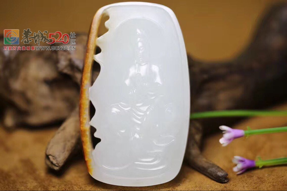 转让一块脂白级新疆和田玉观音牌子994 / 作者:晚霞行千里 / 帖子ID:232803