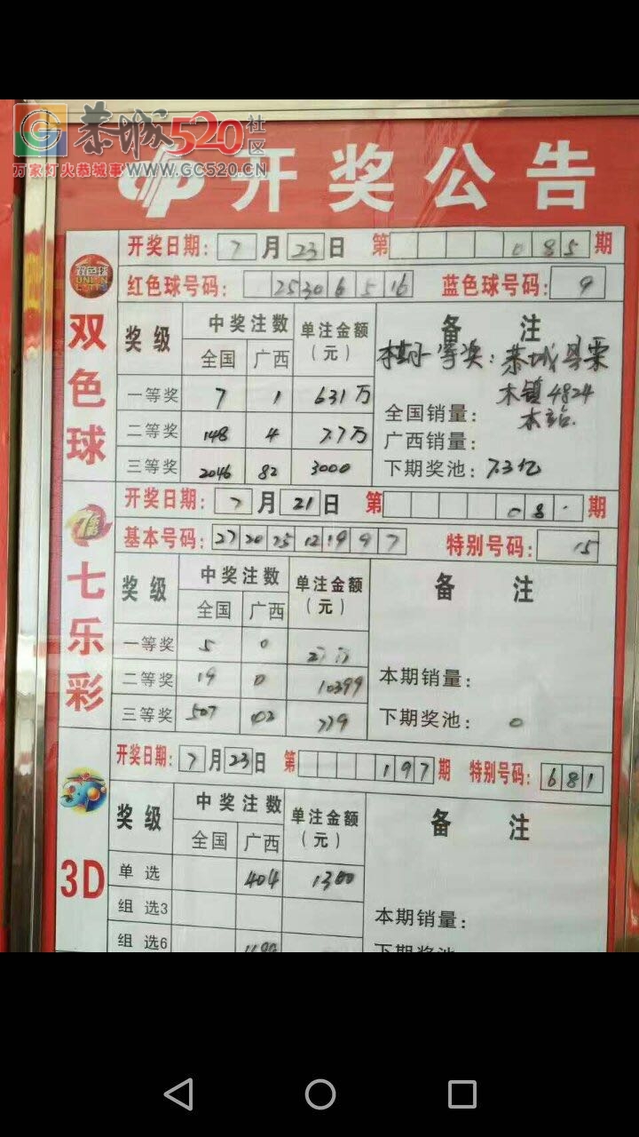 恭喜栗木镇一彩民喜中双色球一等奖790 / 作者:茶江余晖 / 帖子ID:234052