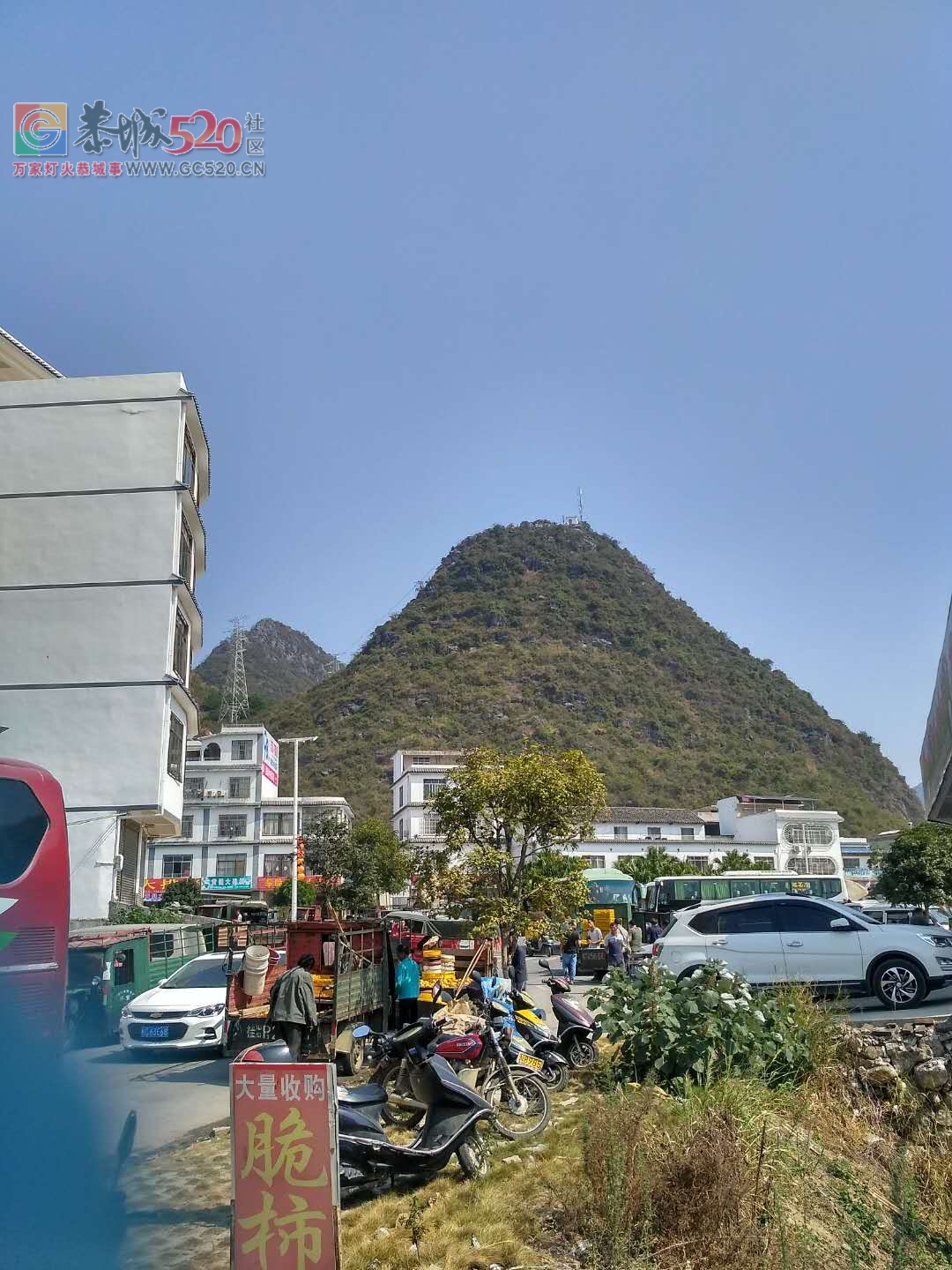 红岩路口果民乱停乱放，造成堵塞严重影响交通217 / 作者:分叉路口 / 帖子ID:238299