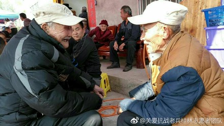 抗战老兵梁吉昌爷爷的百岁大寿，志愿者们前往恭城为爷爷贺寿969 / 作者:歌声回荡 / 帖子ID:246445