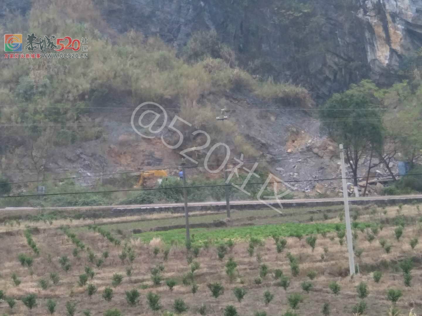 恭城定岗厄村某山头被强行霸占，利用挖机和炮机进行非法开采865 / 作者:讲不出神 / 帖子ID:246513