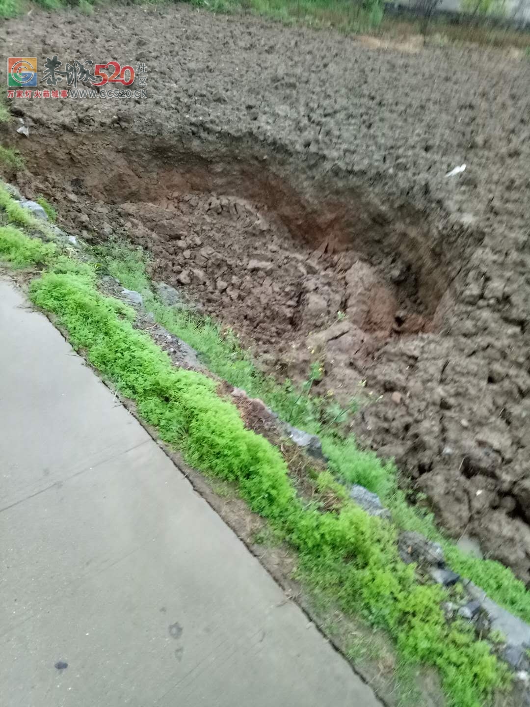 西岭至湖塘路段，地陷了427 / 作者:等风十里 / 帖子ID:259756
