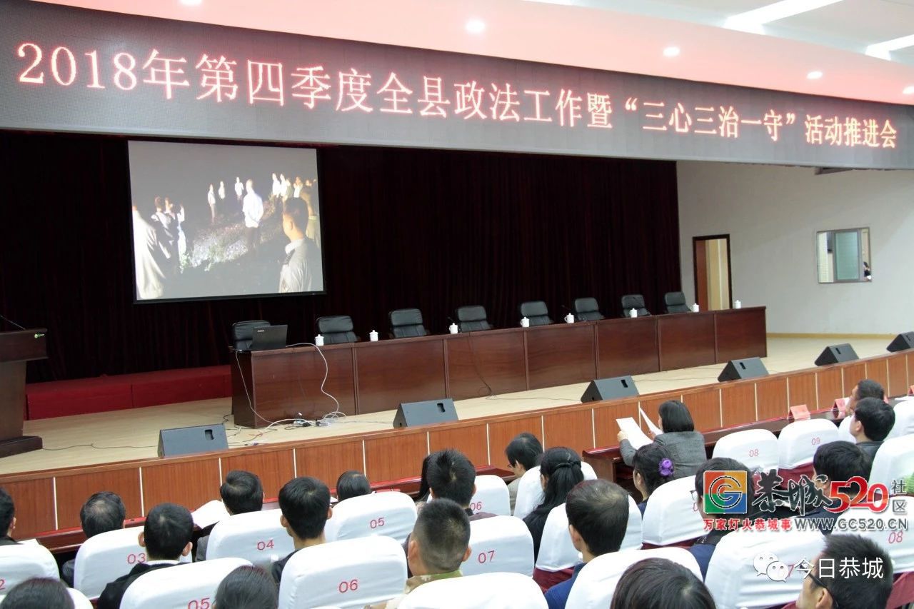 我县召开2018年第四季度全县政法工作暨“三心三治一守”活动推进会684 / 作者:碧澄匀 / 帖子ID:266576