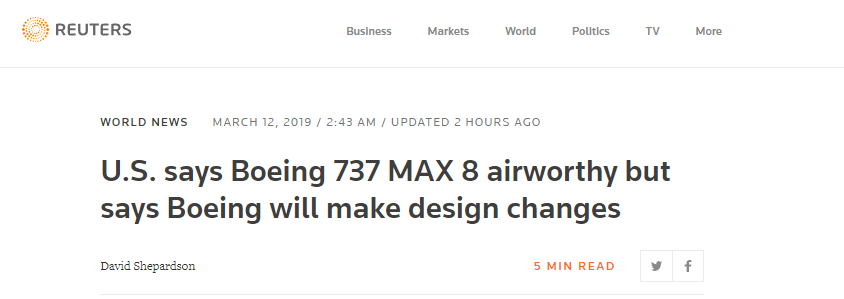 全球多家航司停飞，重磅新机取消亮相，波音CEO却说：我对737 MAX仍充满信心…335 / 作者:奶崽 / 帖子ID:267590