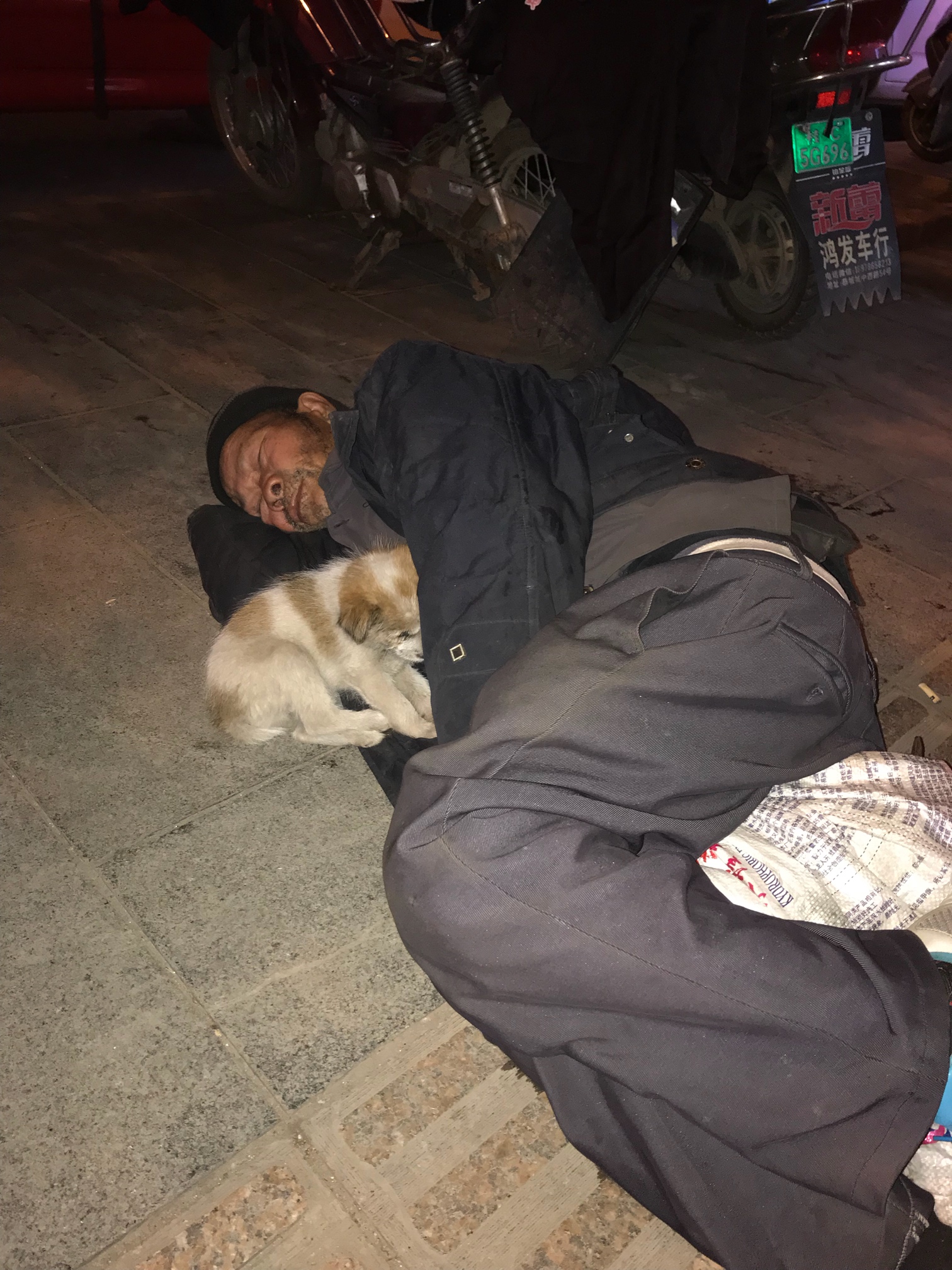 恭城街头：可怜的流浪汉和不离不弃的狗108 / 作者:6801 / 帖子ID:269887