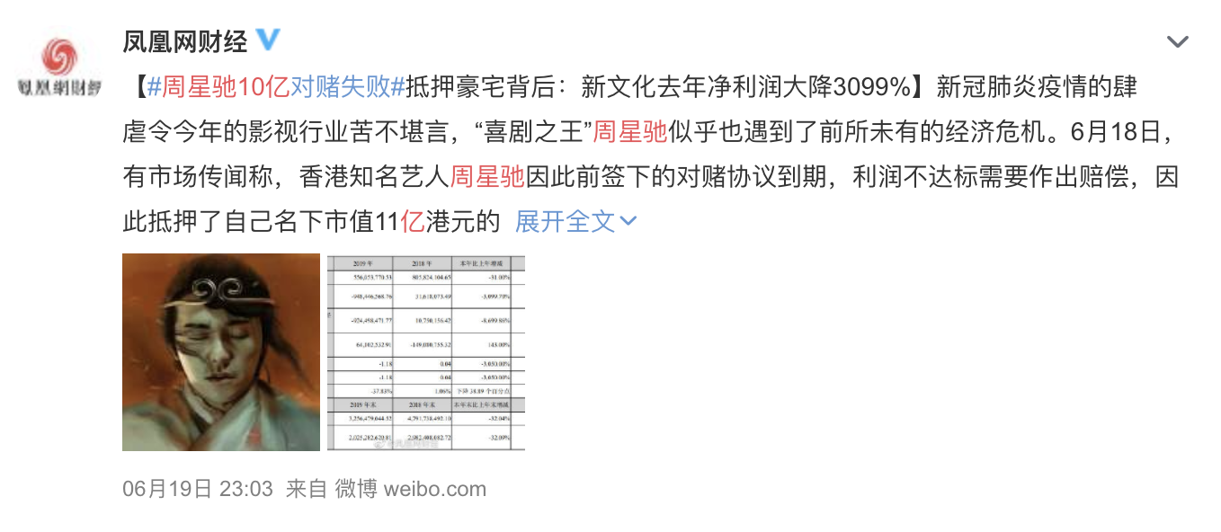 周星驰被迫抵押11亿豪宅，58岁的他过得并不好916 / 作者:该做的事情 / 帖子ID:273209