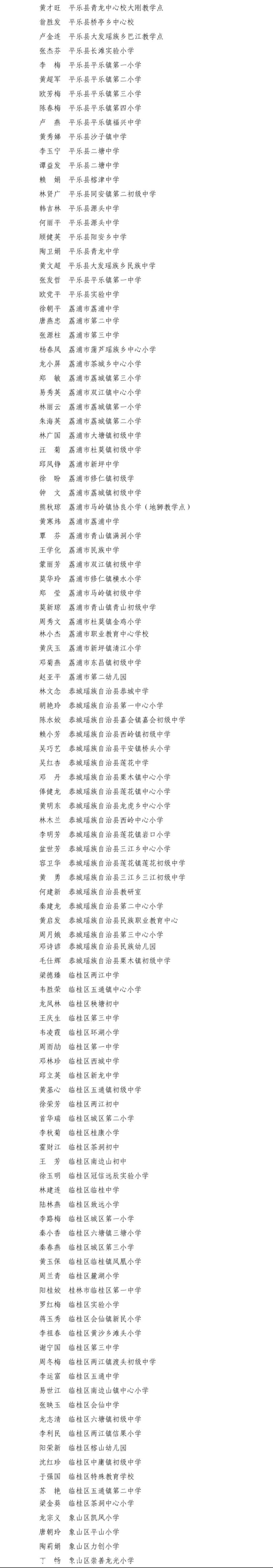 表彰教师！桂林这份名单里，看看恭城有几个？646 / 作者:论坛小编01 / 帖子ID:276740