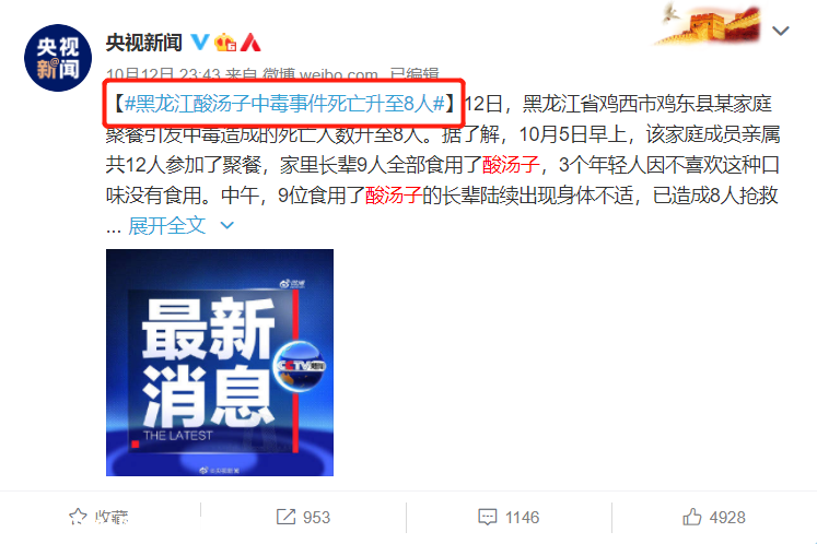 豆浆、木耳也能吃中毒！藏在食物里的致命威胁，一篇文章告诉你51 / 作者:等风十里 / 帖子ID:278840