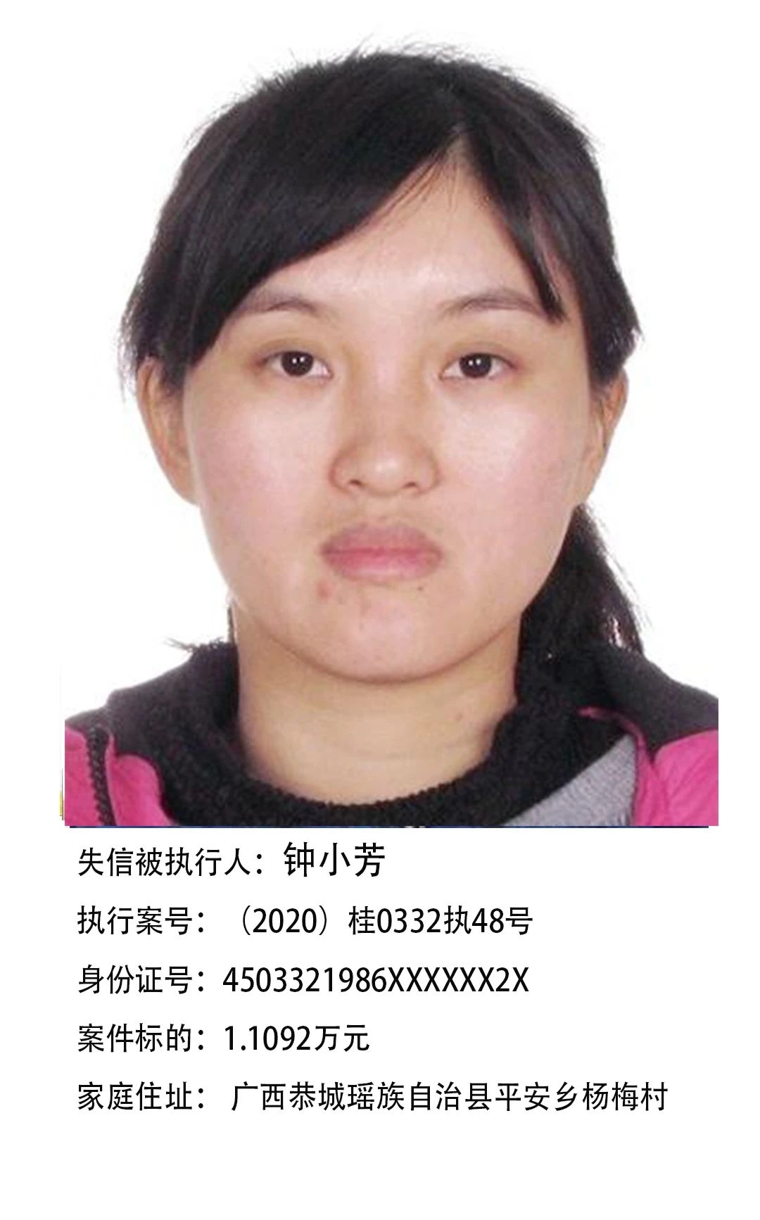 恭城瑶族自治县人民法院又曝光一批失信被执行人，看看有没有你认识的989 / 作者:普通人物怨 / 帖子ID:279548