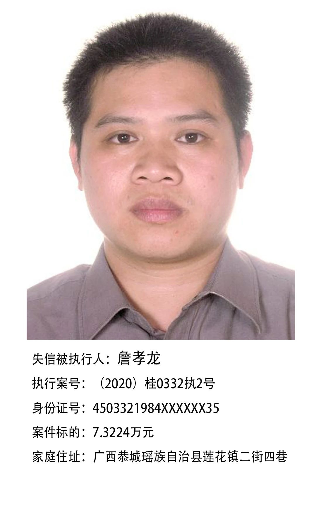 恭城瑶族自治县人民法院又曝光一批失信被执行人，看看有没有你认识的969 / 作者:普通人物怨 / 帖子ID:279548