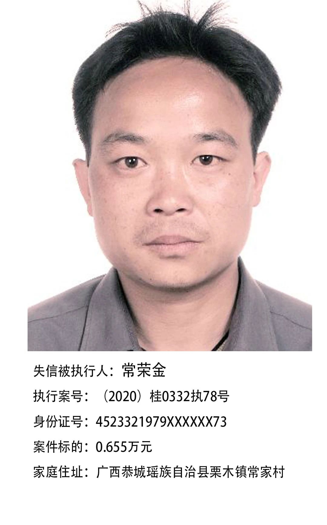 恭城瑶族自治县人民法院又曝光一批失信被执行人，看看有没有你认识的661 / 作者:普通人物怨 / 帖子ID:279548
