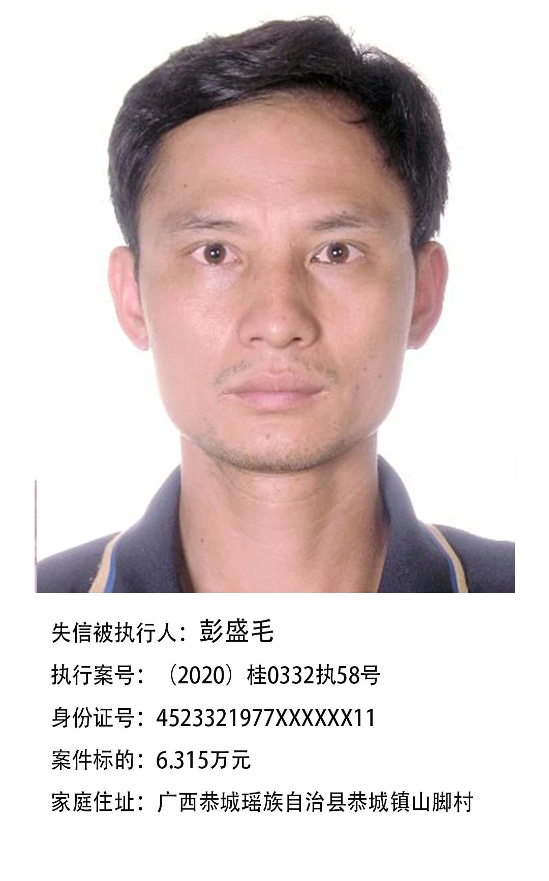 恭城瑶族自治县人民法院又曝光一批失信被执行人，看看有没有你认识的963 / 作者:普通人物怨 / 帖子ID:279548