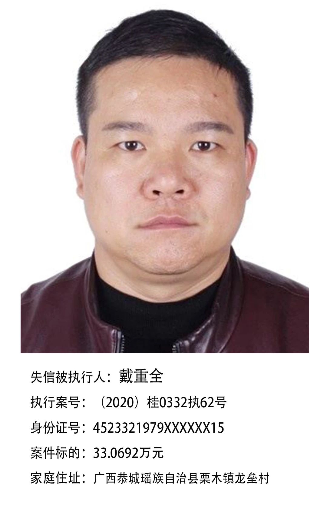 恭城瑶族自治县人民法院又曝光一批失信被执行人，看看有没有你认识的196 / 作者:普通人物怨 / 帖子ID:279548
