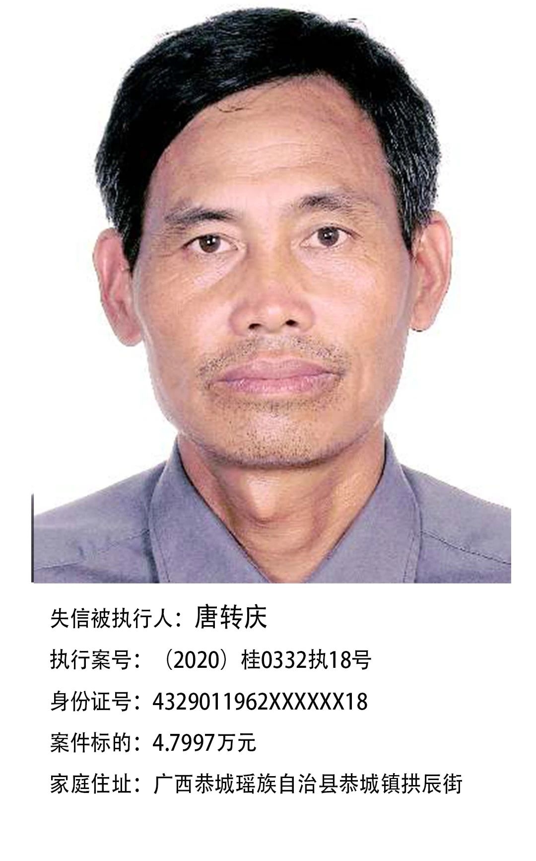 恭城瑶族自治县人民法院又曝光一批失信被执行人，看看有没有你认识的531 / 作者:普通人物怨 / 帖子ID:279548