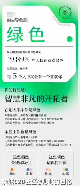 我上次看到性格色彩测试时，大家还在电视上相亲363 / 作者:儿时的回忆 / 帖子ID:285667