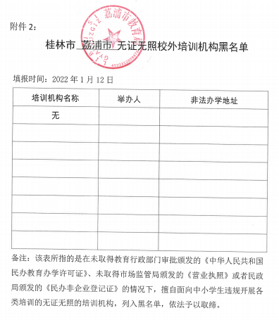 桂林最全校外培训机构黑白名单公布！392 / 作者:论坛小编01 / 帖子ID:292356