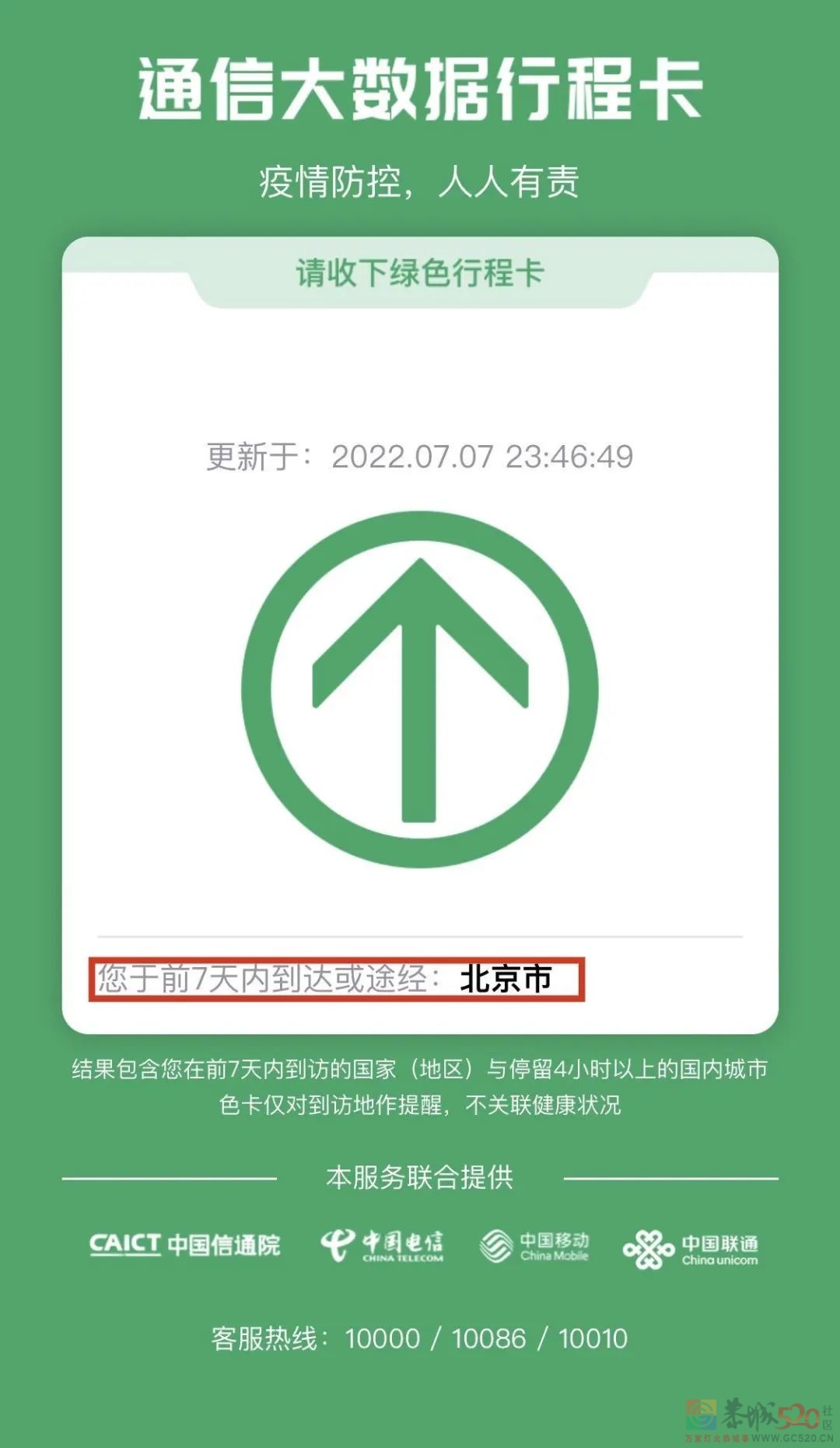 14天→7天！通信行程卡又有重要变化！185 / 作者:登山涉水 / 帖子ID:297144