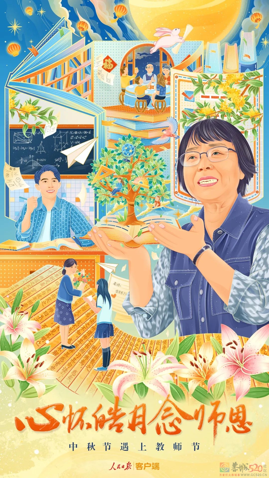 今天，心怀皓月念师恩364 / 作者:登山涉水 / 帖子ID:299259
