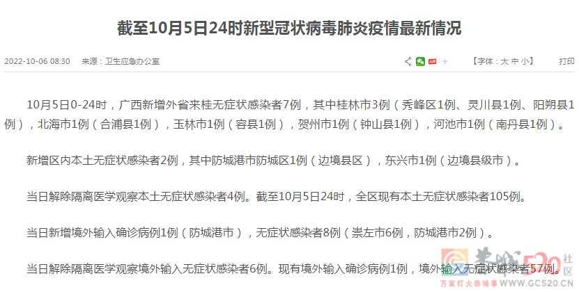 桂林新增3例新冠阳性，分别在秀峰区、灵川、阳朔，均为外省来桂无症状感染者426 / 作者:登山涉水 / 帖子ID:300086