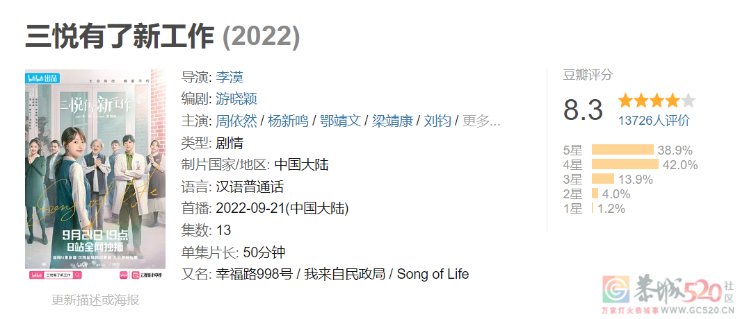 B站这部新剧，开分杀进国产剧Top3720 / 作者:该做的事情 / 帖子ID:300305