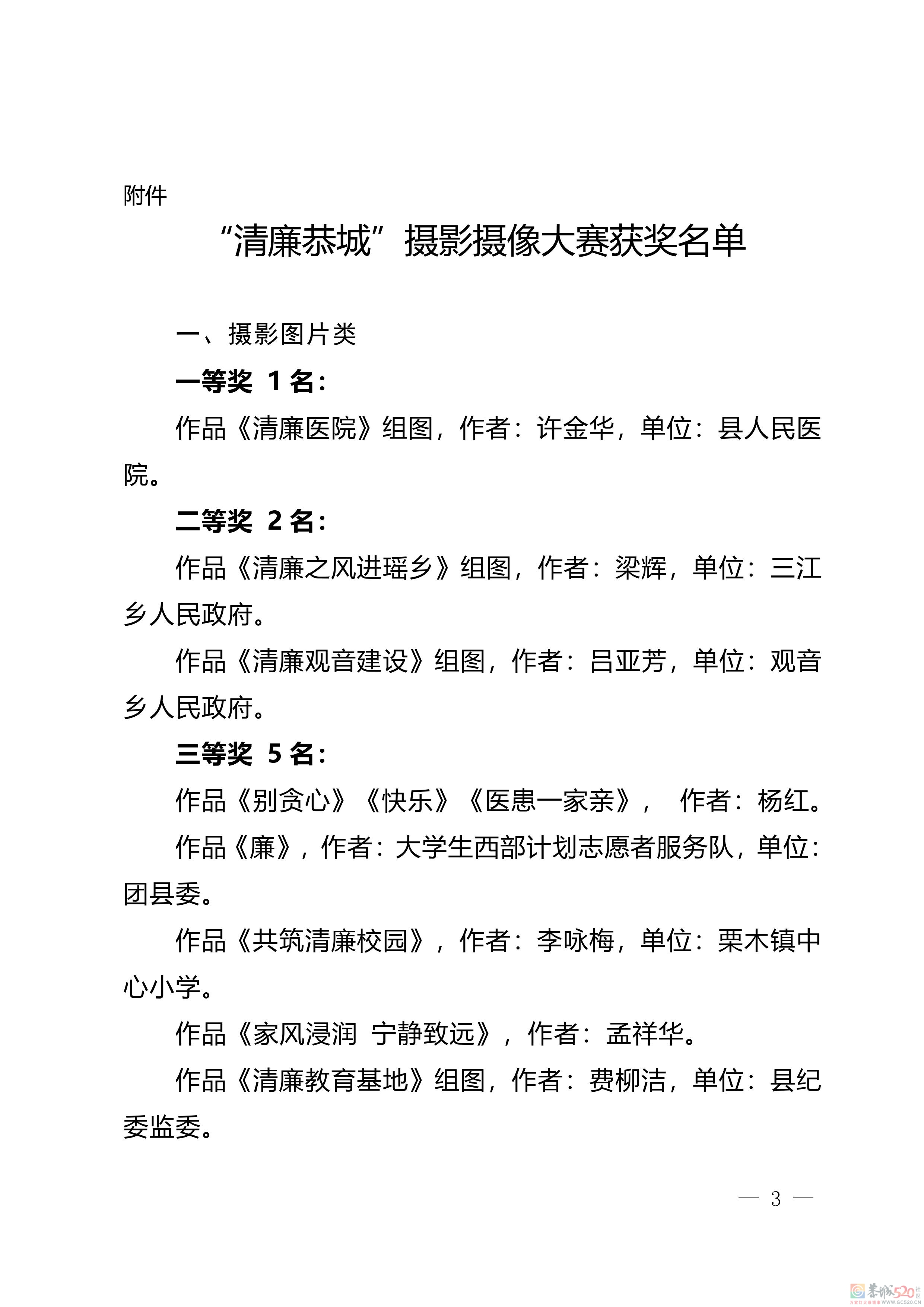 关于公布2022年“清廉恭城”摄影摄像大赛 获奖的通知274 / 作者:论坛小编01 / 帖子ID:302790