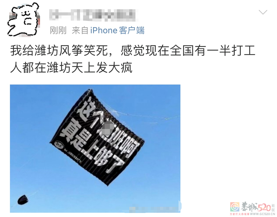 打工人想骂的街，都在山东潍坊的风筝上发疯520 / 作者:儿时的回忆 / 帖子ID:306030