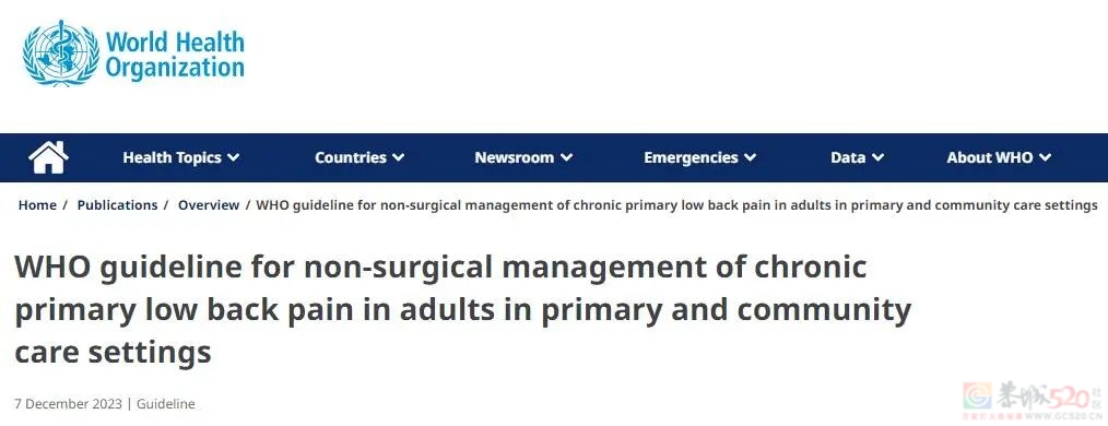 约80%的人经历过这种“痛”！世卫组织发布「腰痛指南」704 / 作者:健康小天使 / 帖子ID:312705