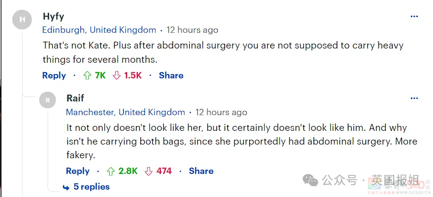 查尔斯被传驾崩，凯特王妃“复活”？民众目睹她活蹦乱跳上街买菜，网友：太瘦一定是替身！296 / 作者:放眼看世界 / 帖子ID:314258