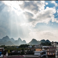 忙里偷闲，楼顶